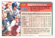 Load image into Gallery viewer, 1994 Topps David Hulse # 498 Texas Rangers
