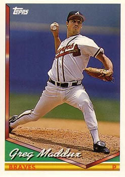 1994 Topps Greg Maddux # 499 Atlanta Braves