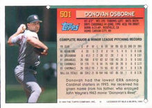 Load image into Gallery viewer, 1994 Topps Donovan Osborne # 501 St. Louis Cardinals
