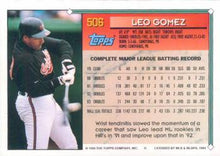 Load image into Gallery viewer, 1994 Topps Leo Gomez # 506 Baltimore Orioles
