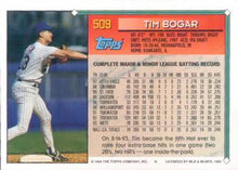 将图片加载到图库查看器，1994 Topps Tim Bogar # 509 New York Mets
