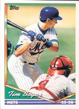 将图片加载到图库查看器，1994 Topps Tim Bogar # 509 New York Mets
