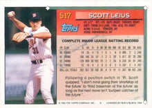 Load image into Gallery viewer, 1994 Topps Scott Leius # 517 Minnesota Twins
