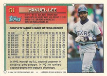 Load image into Gallery viewer, 1994 Topps Manuel Lee # 51 Texas Rangers
