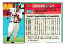 Load image into Gallery viewer, 1994 Topps Sid Bream # 528 Atlanta Braves
