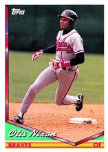 将图片加载到图库查看器，1994 Topps Otis Nixon # 52 Atlanta Braves
