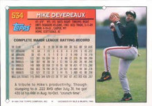 Load image into Gallery viewer, 1994 Topps Mike Devereaux # 534 Baltimore Orioles
