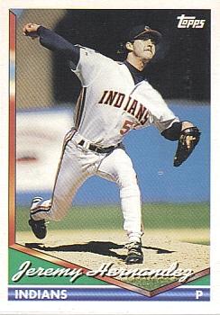 1994 Topps Jeremy Hernandez # 537 Cleveland Indians