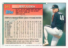 Load image into Gallery viewer, 1994 Topps Jeff Juden # 541 Houston Astros
