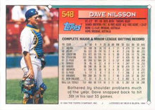 Load image into Gallery viewer, 1994 Topps Dave Nilsson # 548 Milwaukee Brewers
