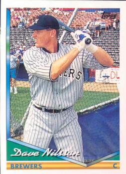 1994 Topps Dave Nilsson # 548 Milwaukee Brewers