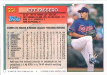 Load image into Gallery viewer, 1994 Topps Jeff Fassero # 554 Montreal Expos
