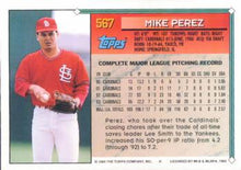 Load image into Gallery viewer, 1994 Topps Mike Perez # 567 St. Louis Cardinals
