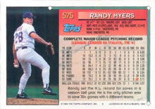 Load image into Gallery viewer, 1994 Topps Randy Myers # 575 Chicago Cubs
