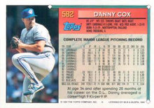 Load image into Gallery viewer, 1994 Topps Danny Cox # 582 Toronto Blue Jays
