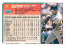 Load image into Gallery viewer, 1994 Topps Scott Bullett # 584 Pittsburgh Pirates
