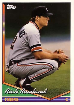 1994 Topps Rich Rowland # 588 Detroit Tigers