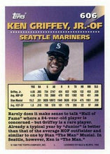 Load image into Gallery viewer, 1994 Topps Ken Griffey, Jr. MOG # 606 Seattle Mariners

