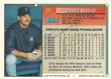 将图片加载到图库查看器，1994 Topps Chris Bosio # 60 Seattle Mariners
