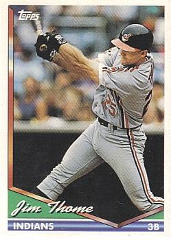 1994 Topps Jim Thome # 612 Cleveland Indians