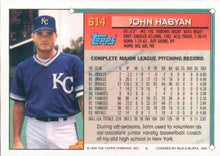 Load image into Gallery viewer, 1994 Topps John Habyan # 614 Kansas City Royals
