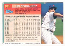 Load image into Gallery viewer, 1994 Topps Sid Fernandez # 615 New York Mets
