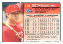 Load image into Gallery viewer, 1994 Topps Tom Browning # 619 Cincinnati Reds
