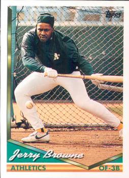 1994 Topps Jerry Browne # 624 Oakland Athletics