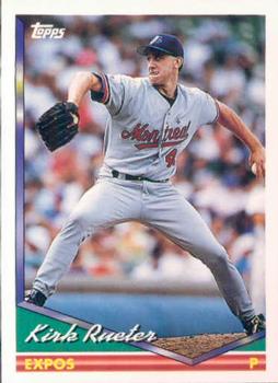 1994 Topps Kirk Rueter RC # 628 Montreal Expos