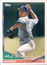 将图片加载到图库查看器，1994 Topps Matt Whiteside # 629 Texas Rangers
