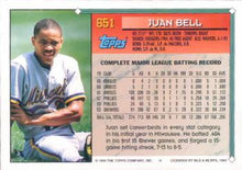 Load image into Gallery viewer, 1994 Topps Juan Bell # 651 Milwaukee Brewers
