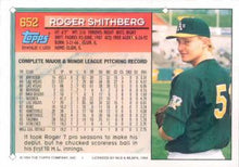 Load image into Gallery viewer, 1994 Topps Roger Smithberg RC # 652 Oakland Athletics
