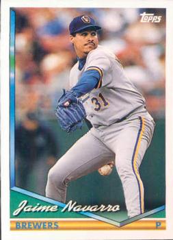 1994 Topps Jaime Navarro # 679 Milwaukee Brewers