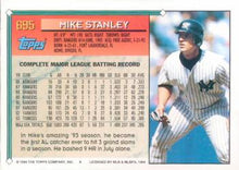 Load image into Gallery viewer, 1994 Topps Mike Stanley # 695 New York Yankees
