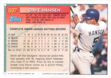 Load image into Gallery viewer, 1994 Topps Dave Hansen # 697 Los Angeles Dodgers
