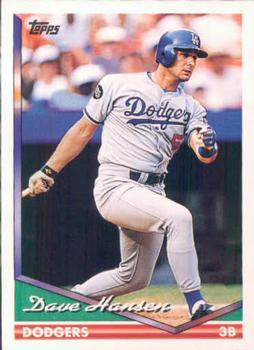 1994 Topps Dave Hansen # 697 Los Angeles Dodgers