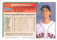Load image into Gallery viewer, 1994 Topps Nate Minchey RC # 716 Boston Red Sox
