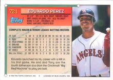 Load image into Gallery viewer, 1994 Topps Eduardo Perez # 721 California Angels
