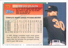 Load image into Gallery viewer, 1994 Topps Gregg Olson # 723 Baltimore Orioles
