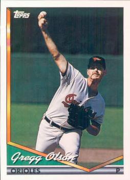 1994 Topps Gregg Olson # 723 Baltimore Orioles