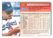 Load image into Gallery viewer, 1994 Topps Henry Rodriguez # 727 Los Angeles Dodgers
