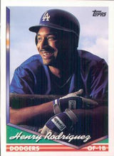 Load image into Gallery viewer, 1994 Topps Henry Rodriguez # 727 Los Angeles Dodgers
