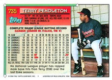 Load image into Gallery viewer, 1994 Topps Terry Pendleton # 735 Atlanta Braves
