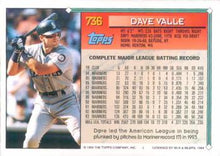 Load image into Gallery viewer, 1994 Topps Dave Valle # 736 Seattle Mariners
