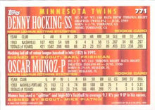Load image into Gallery viewer, 1994 Topps Denny Hocking / Oscar Munoz CA, RC # 771 Minnesota Twins
