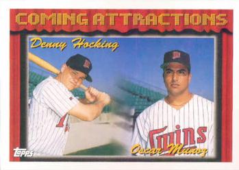 1994 Topps Denny Hocking / Oscar Munoz CA, RC # 771 Minnesota Twins