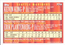 Load image into Gallery viewer, 1994 Topps Kevin King / Erik Plantenberg CA, RC # 774 Seattle Mariners
