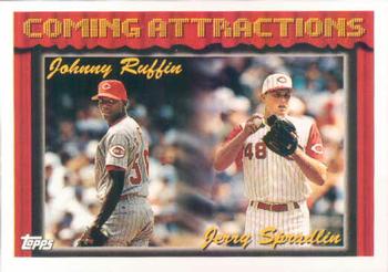 1994 Topps Johnny Ruffin / Jerry Spradlin CA, RC # 779 Cincinnati Reds