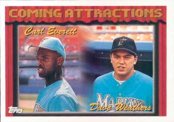 1994 Topps Carl Everett / Dave Weathers CA # 781 Florida Marlins