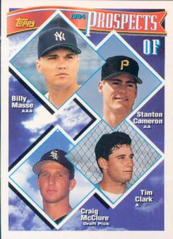 1994 Topps OF Prospects (Billy Masse / Stanton Cameron / Tim Clark / Craig McClure) PROS، RC # 79 New York Yankees / Pittsburgh Pirates / Florida Marlins / Chicago White Sox